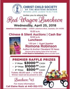 Guest Speaker and book signing at the Red Wagon Luncheon @ Red Wagon Luncheon | Eastlake | Ohio | United States